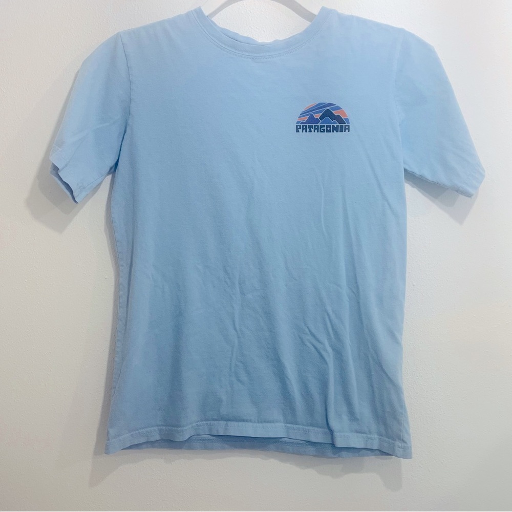 Boys Patagonia Graphic Tee in Light Blue (L/12)